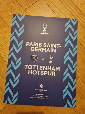 Programme officiel finale Supercup 2025 PSG Tottenham
