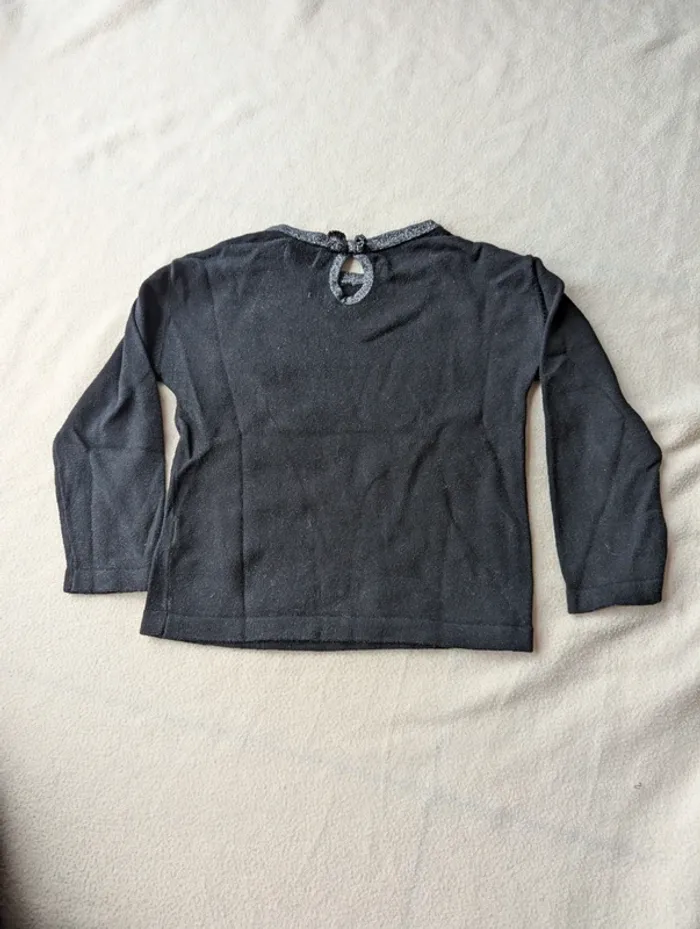 Pull noir/argenté in extenso 5 ans - photo numéro 4