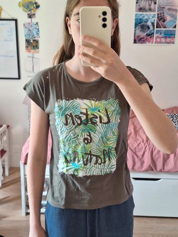 T-shirt kaki enfant fille 16 ans Tissaia femme S