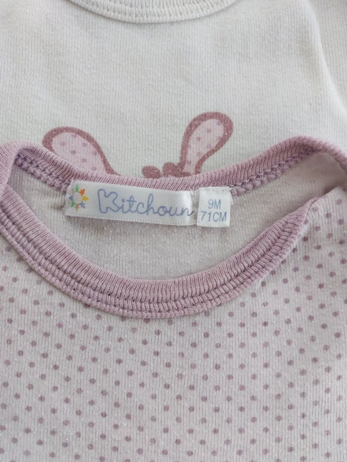 Lot de 4 bodies manches longues 👧 Kitchoun 9mois 💯% coton - photo numéro 11