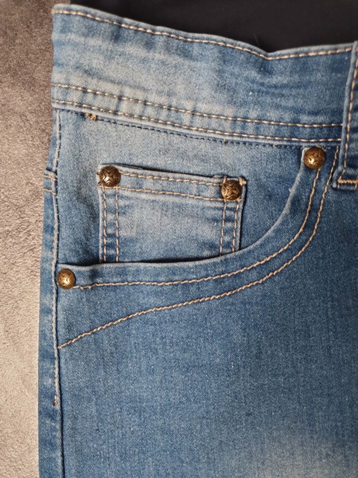 Lot 2 jupes de grossesse en jeans taille 40 très bon état - photo numéro 8