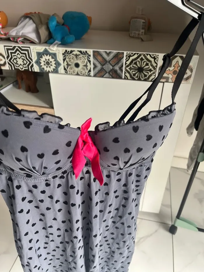 Nuisette petit cœurs noeud rose undiz - photo numéro 2