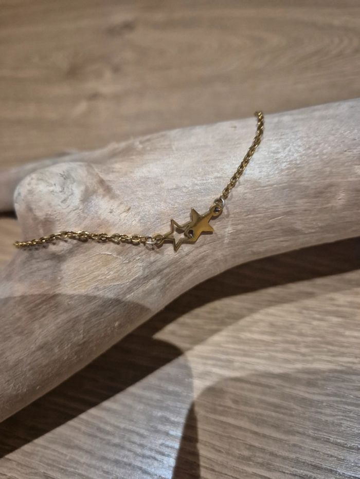 Bracelet #acier Doré - photo numéro 2