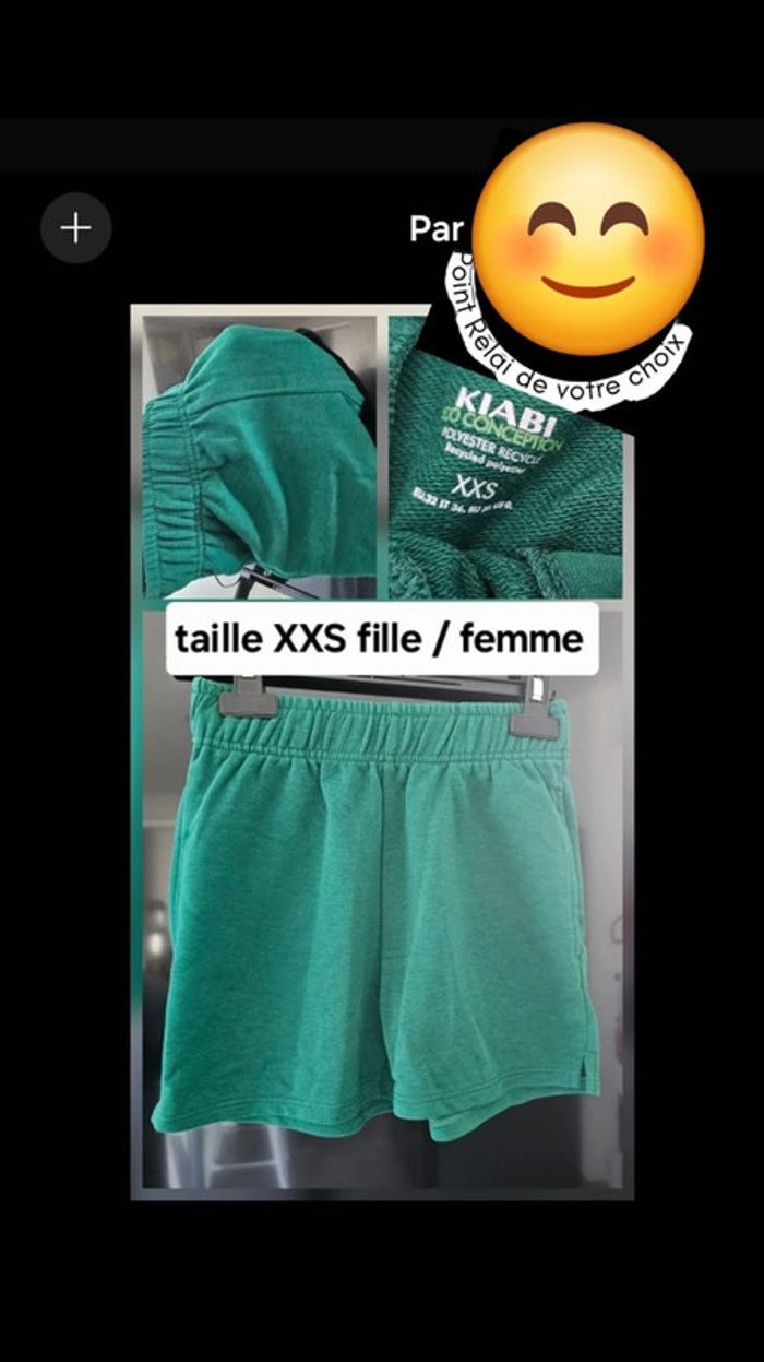 Short femme fille adolescente xxs