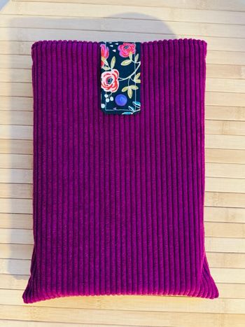 Pochette pour livre broché 28X21 aubergine