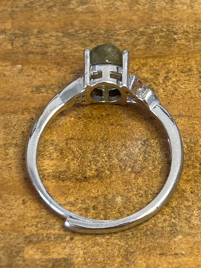 Bague réglable en laiton et labradorite - photo numéro 8