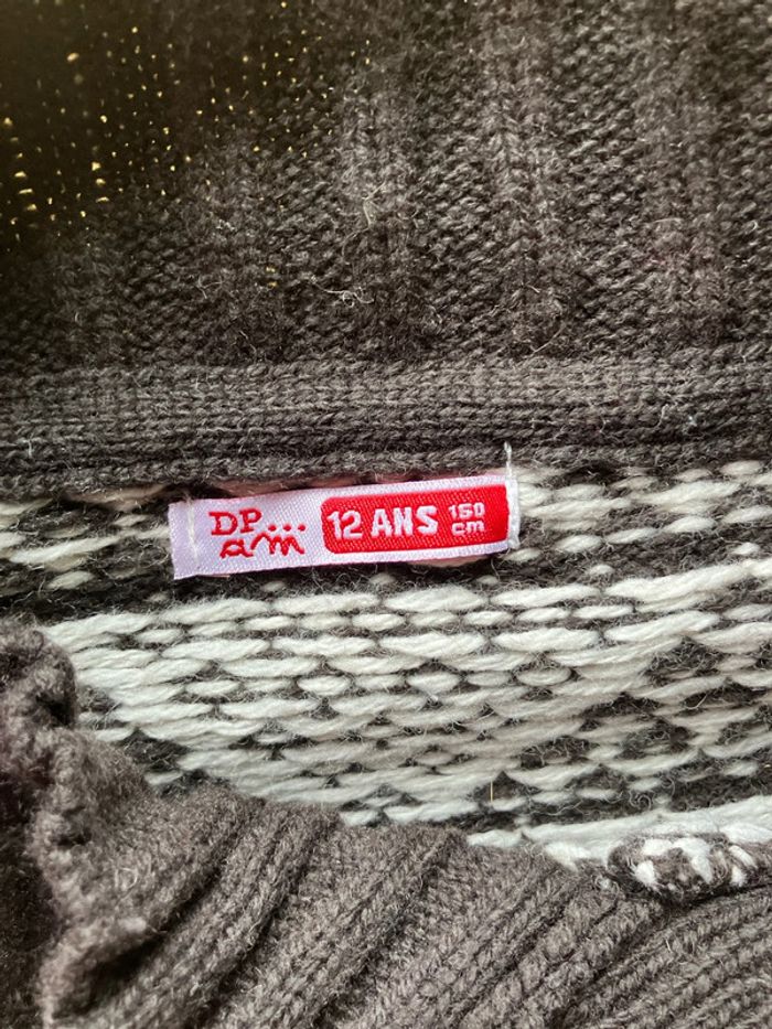 DPAM pull quasi neuf taille 12 ans marron très doux - photo numéro 6