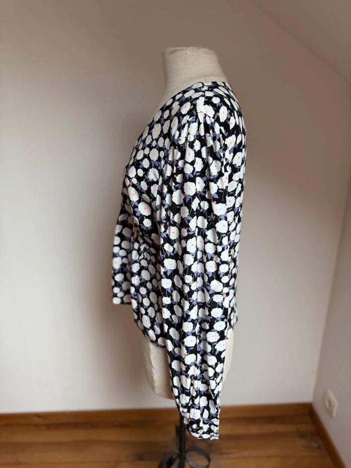 Superbe blouse neuve fleurie fluide en viscose Camaïeu 🌸 42 XL - photo numéro 5