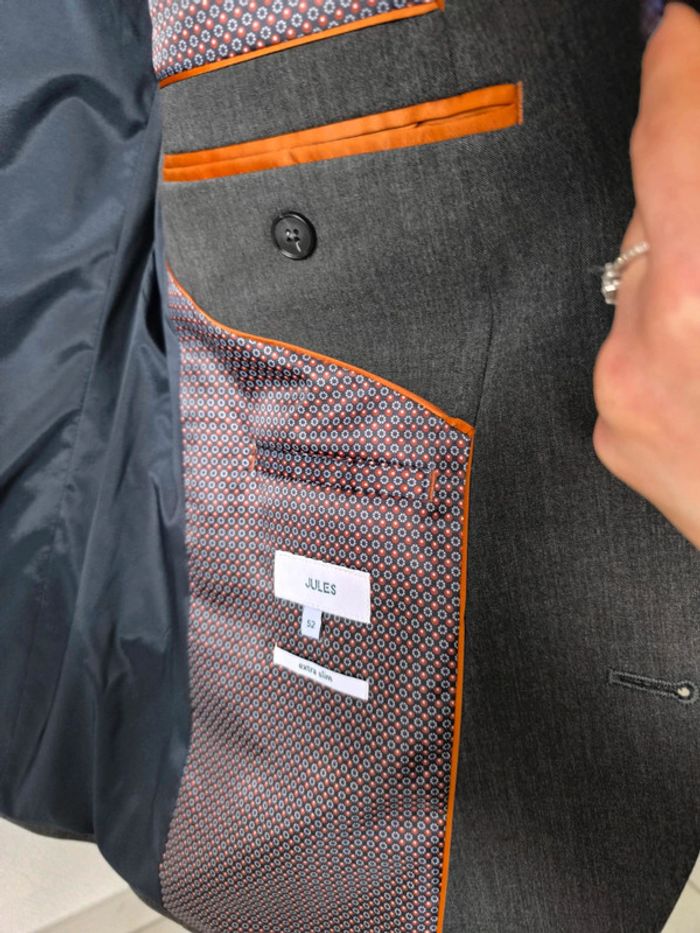 Blazer homme , gris foncée , taille 52 , L neuf - photo numéro 2