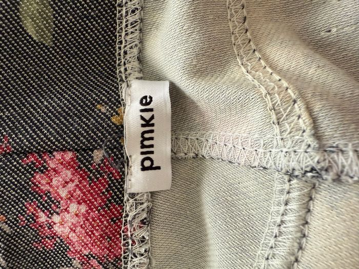 Caleçon legging fleuri sur fond Jean taille S - photo numéro 3