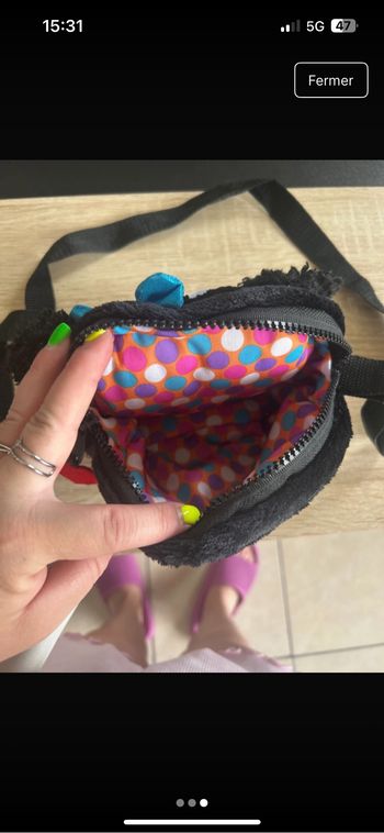 Sac bandoulière peluche