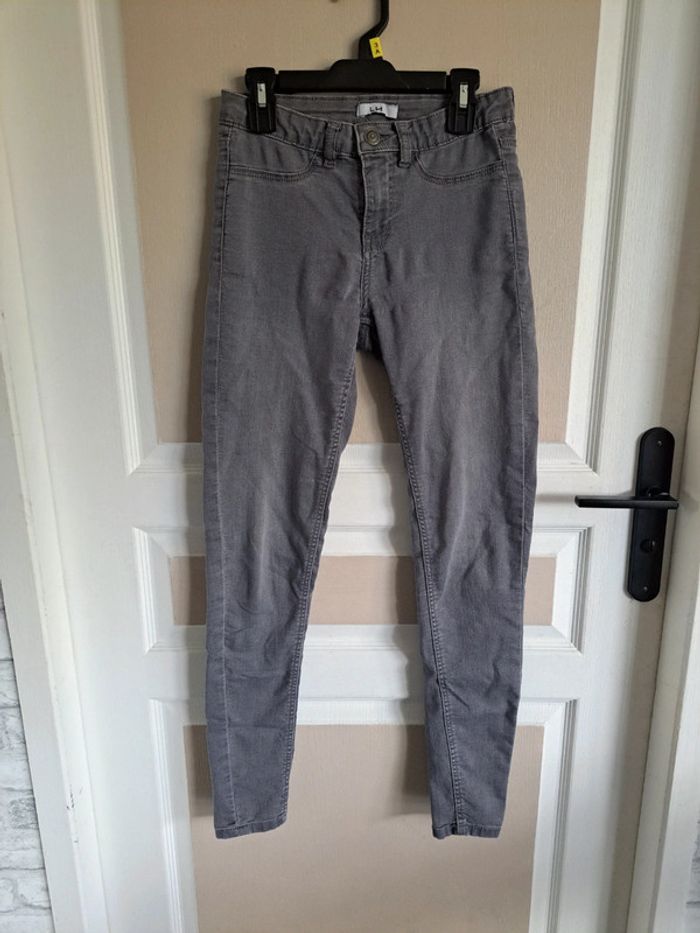 Jean skinny gris taille 34