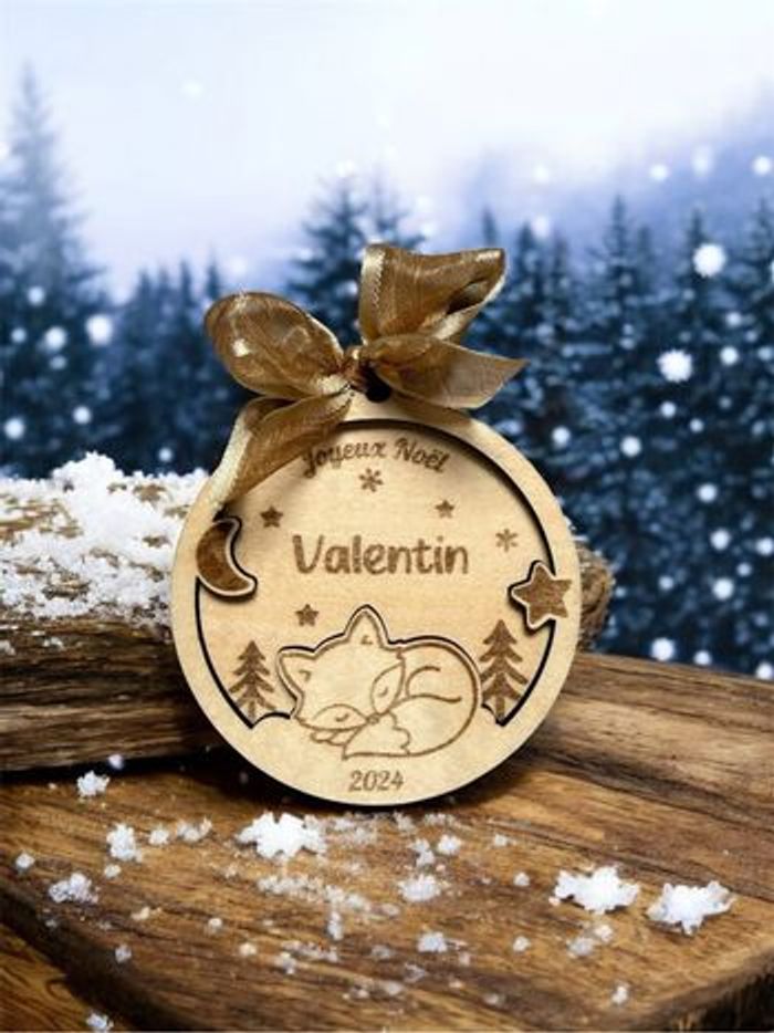 Boule de Noël en bois - photo numéro 5