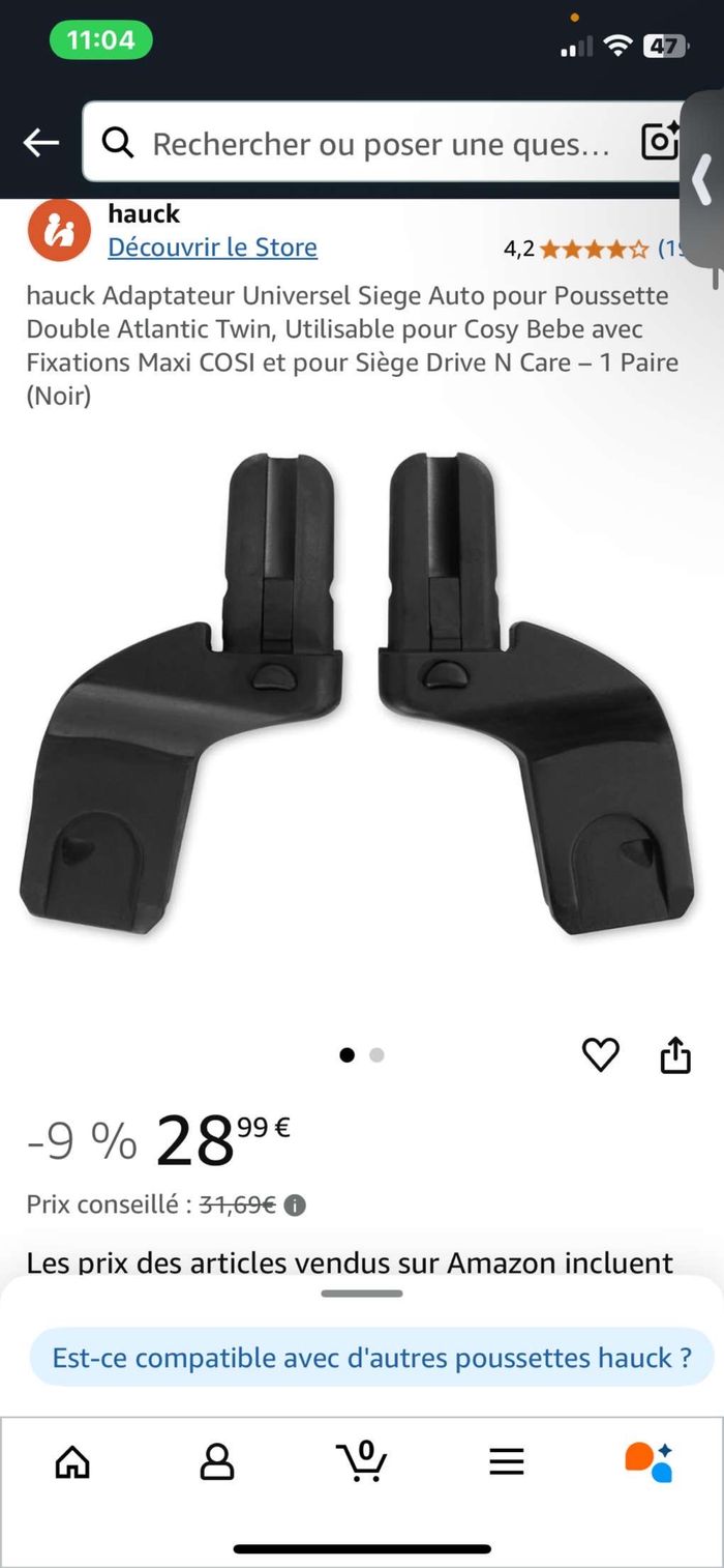 Poussette double hauck - photo numéro 2