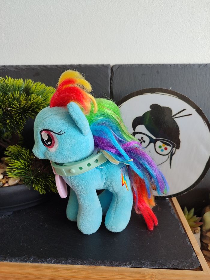 doudou peluche mlp my little pony rainbow dash ty bleu ailes éclair nuage PE258