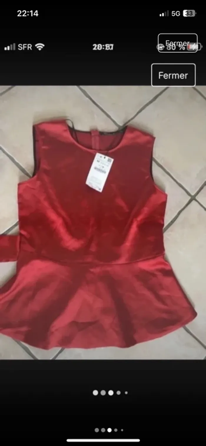 Neuve avec étiquette Magnifique blouse en 38/40 de la boutique Zara - photo numéro 3