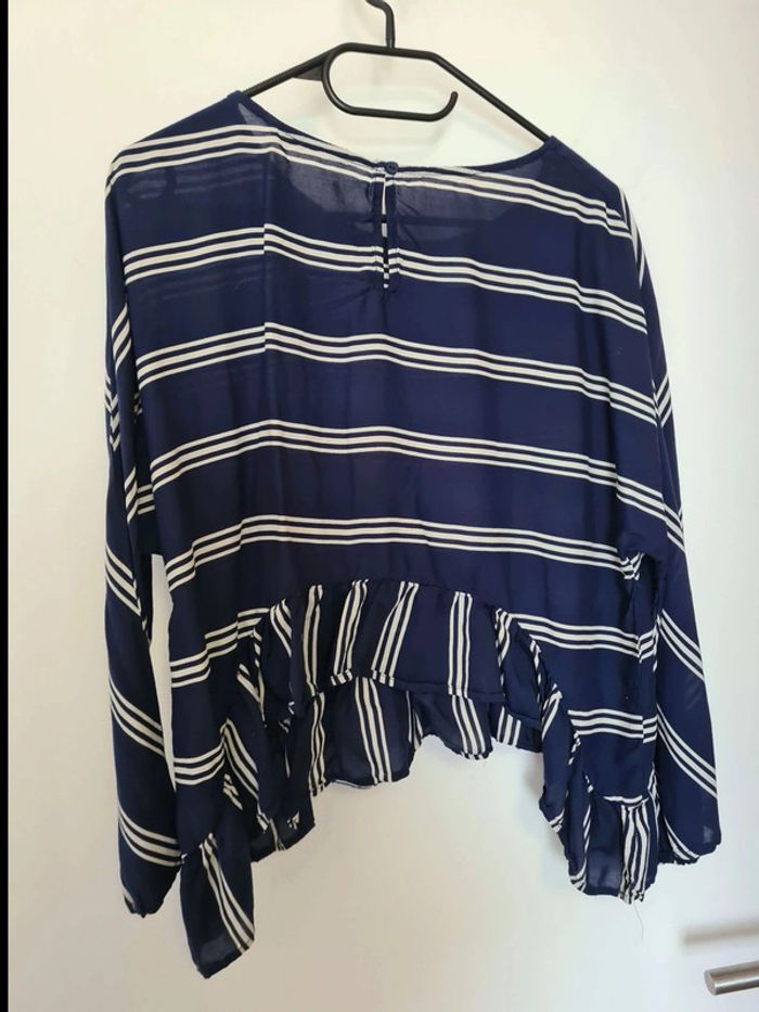 haut marinière zara ample rayé taille 40 - photo numéro 6
