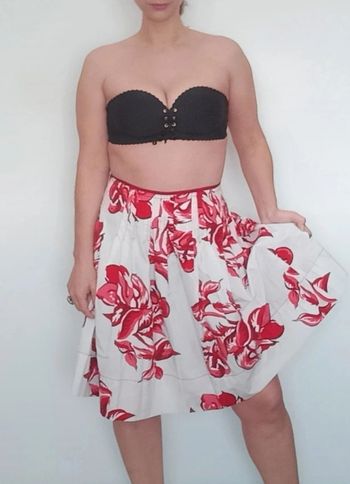 Jupe mi longue évasée fleurie chic Zara taille 40