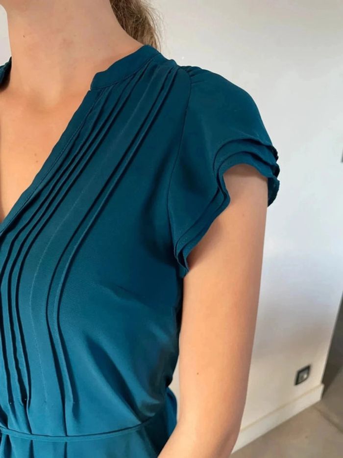 Superbe robe bleu canard - photo numéro 3