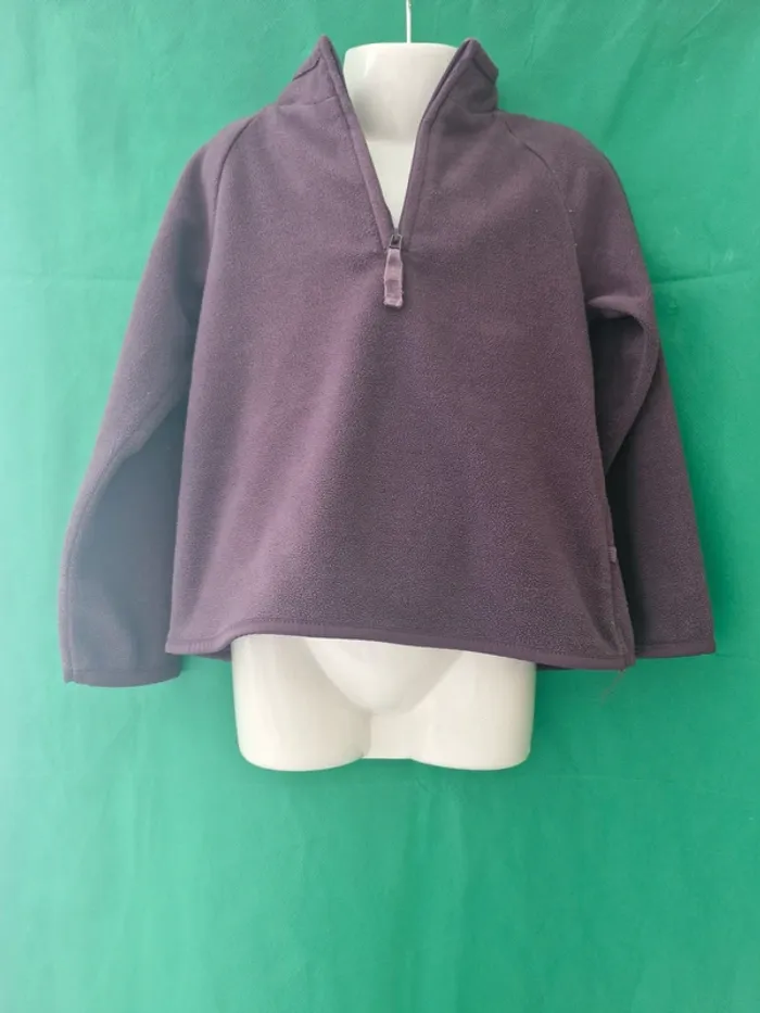 Pull polaire col zippé 4-5 ans Tex - photo numéro 2