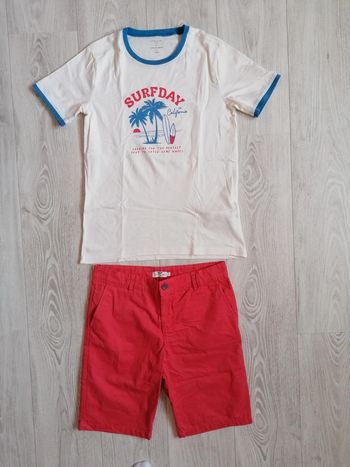 Ensemble tee shirt et bermuda Cyrillus 
Taille 14 ans
Neuf juste lavé