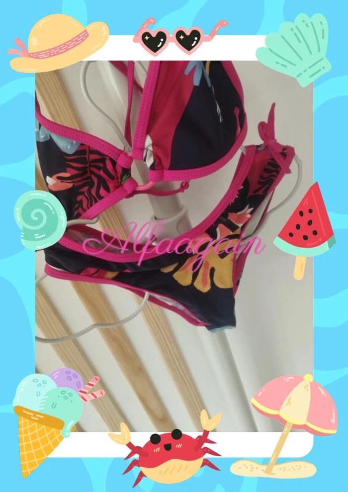Maillot de bain 2pcs jardin tropical 8ans fille - photo numéro 5