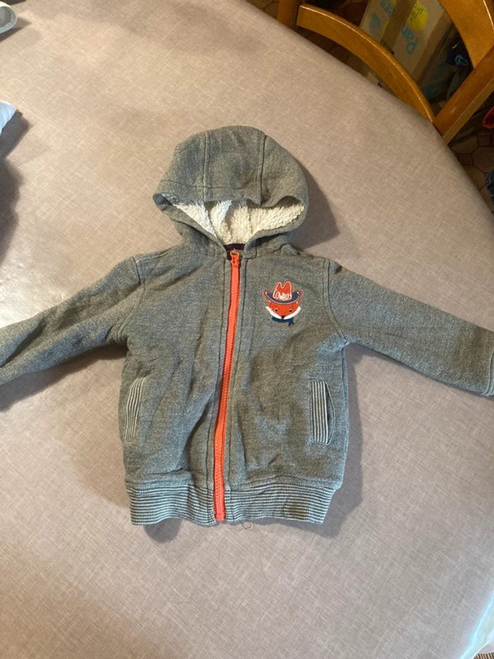 Veste à capuche doublée sherpa Sergent Major – 2 ans (92 cm) - photo numéro 3