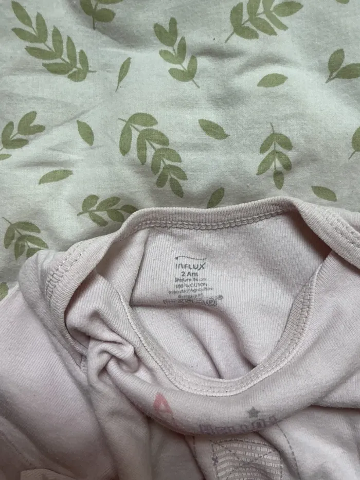 lot de 3 maillots de corps influx 2 ans blanc et rose - photo numéro 9