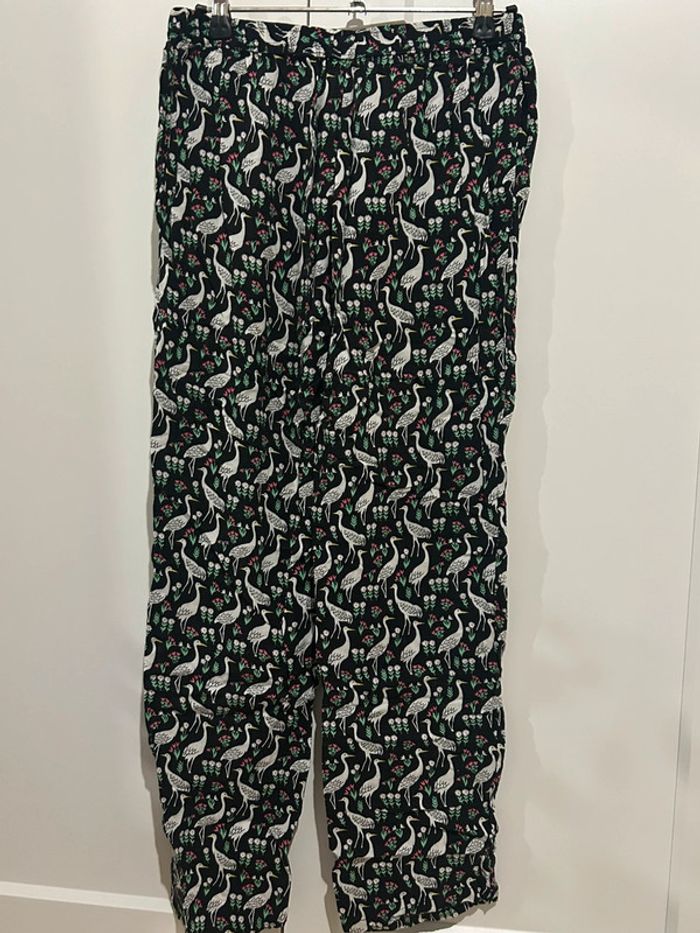 568 - pantalon pyjama à motifs oiseaux - photo numéro 5
