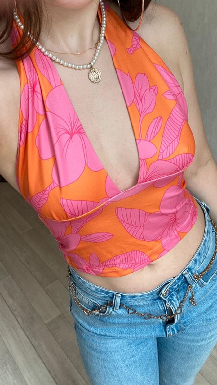 Top colorés dos nu fleure hawaïenne - photo numéro 2