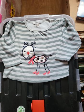 Tee-shirt fille , 6 mois ,in extenso