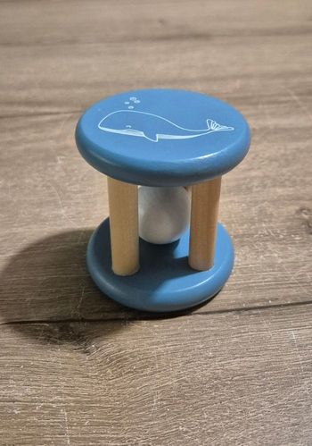 Hochet grelot roulant en bois