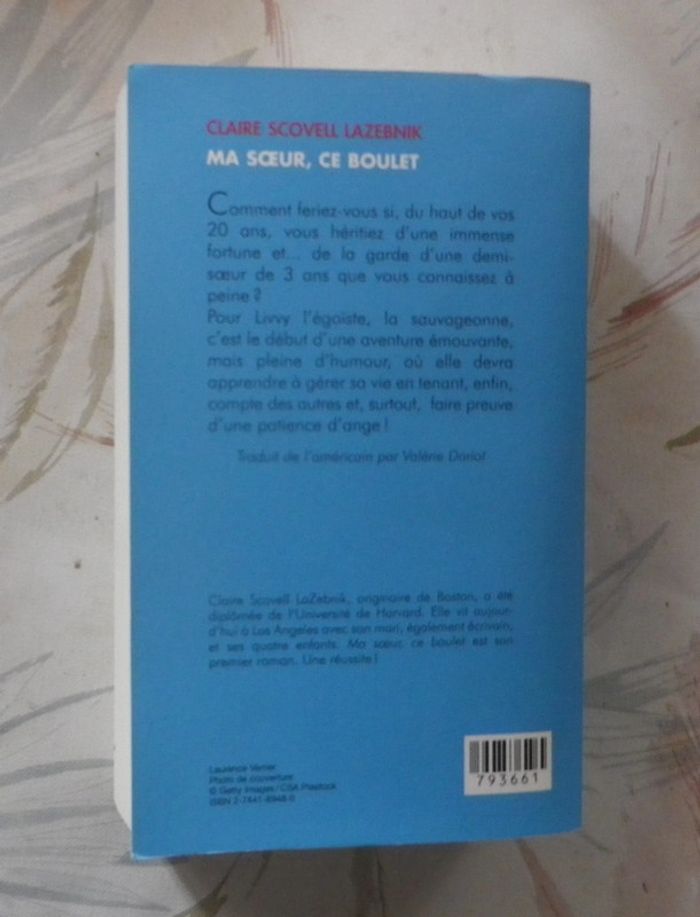 Ma soeur, ce boulet de Claire Scovell Lazebnik Ed. Piment - photo numéro 2