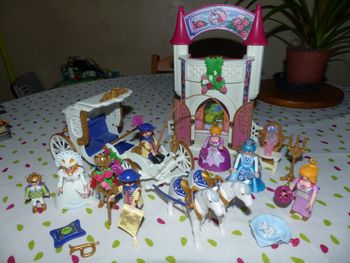 Playmobils lot mariage princier avec caleche etc