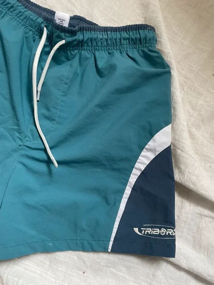 Short de bain homme Tribord – Taille S – Bleu/Blanc - photo numéro 3