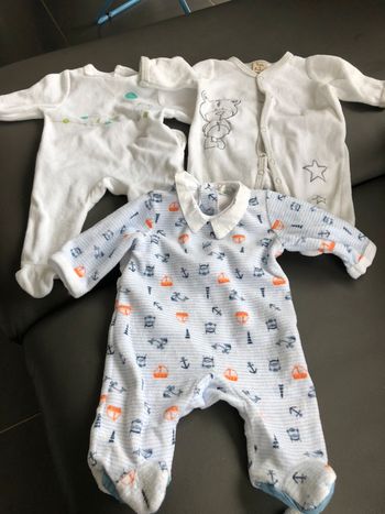 Lot 3 grenouillères naissance