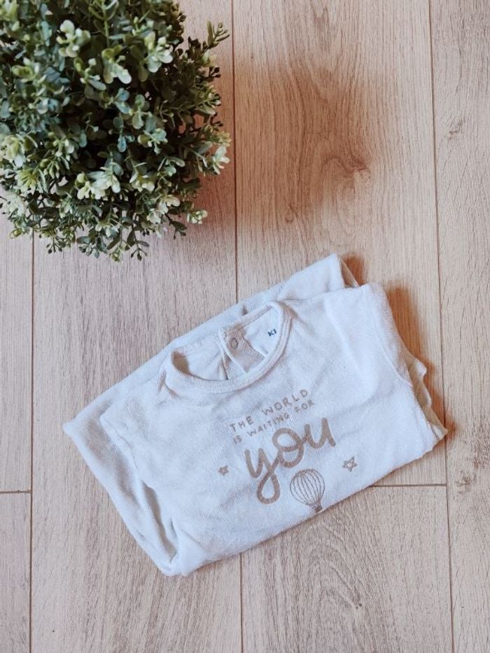 Pyjama velour beige Kiabi 24 mois 🌸