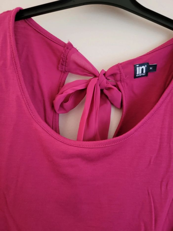 T shirt in extenso fuschia - photo numéro 3