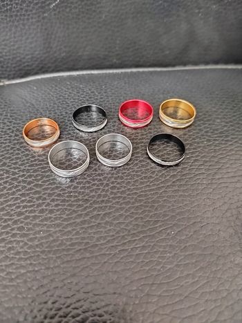 Lot bagues métal brillant