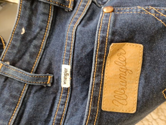 Jean flare bleu Wrangler Wanderer W27 L32 taille haute évasé vintage - photo numéro 4