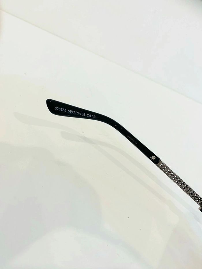 Lunette de soleil femme noire et argentée masque verres dégradés UV protection catégorie 3 - photo numéro 5