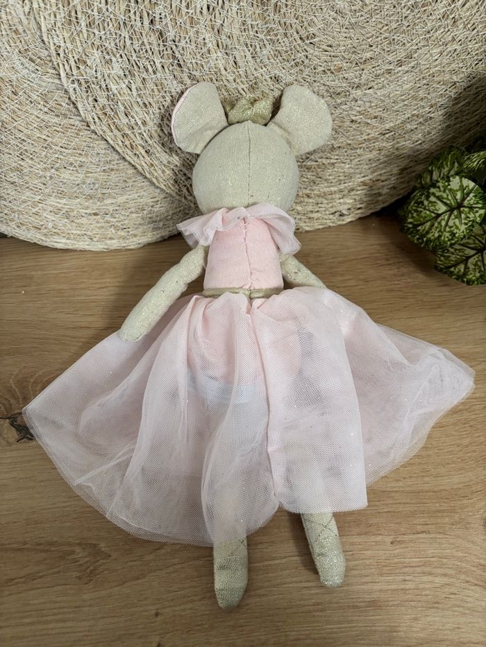 Doudou souris rose ballerine robe tulle nicotoy - photo numéro 5