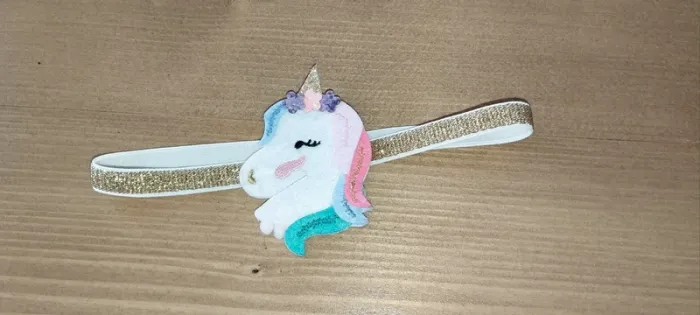 Bandeau élastique licorne pour cheveux