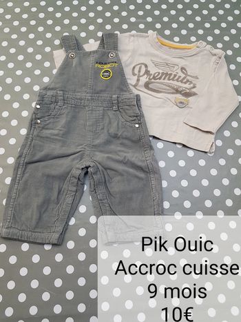 Ensemble t-shirt salopette Oick Ouic