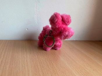 Mini Porte-clés chien rose