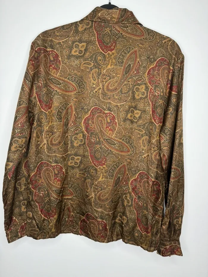 🍂 Chemise Vintage Lauren/ Ralph Lauren 100% soie - TS 🍂 - photo numéro 6