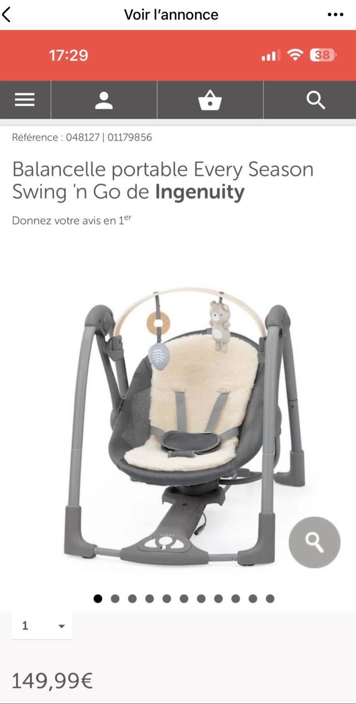 Balancelle électrique bébé - photo numéro 4