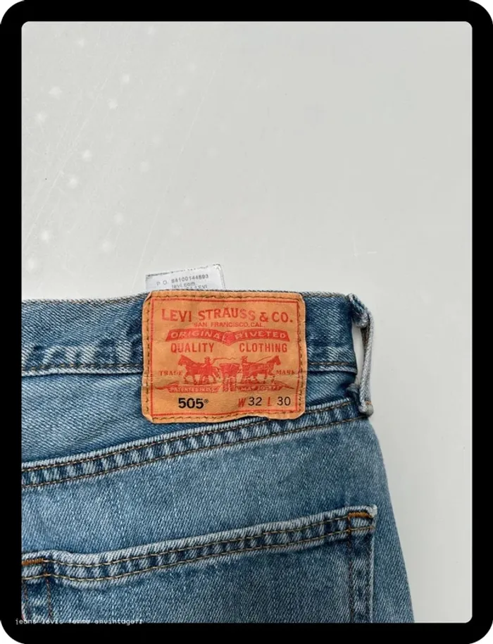 Jean Levi's Homme 505 Regular Marine W32 L30 | Très Bon État NJ604 - photo numéro 5