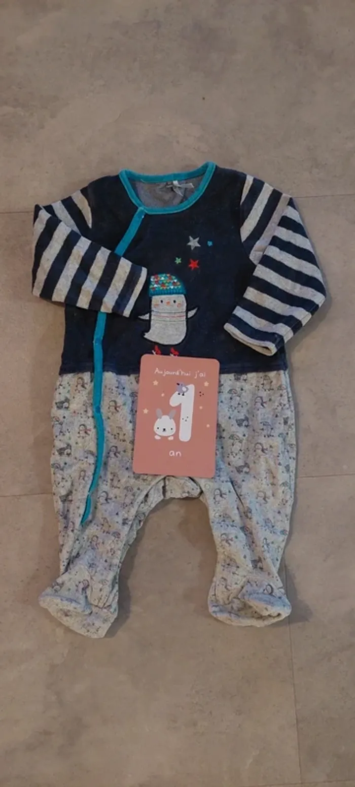 Pyjama velours 12 mois