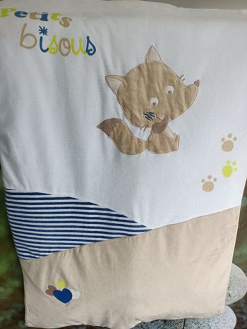 Couverture lit bébé mots d'enfants 